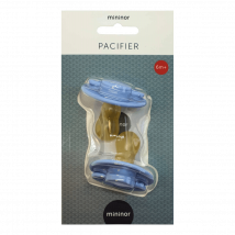 Mininor Round Pacifier Latex 6M Blue 2 pcs