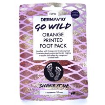 DermaV10 Go Wild Orange Printed Foot Pack Snake 1 st