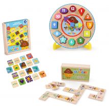 Hey Duggee 3 Pack Games- Puzzle Clock, Memory Game and Dominoes