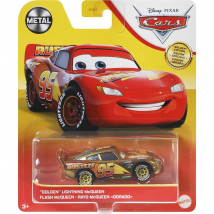 Disney Pixar Cars Golden Lightening McQueen 1:55 Scale Die-Cast Vehicle