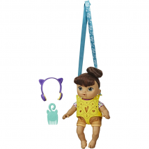 Littles by Baby Alive Carry n Go Squad -  Little Nadia Brown Hair Doll