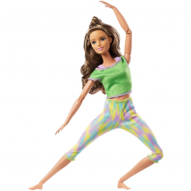 Barbie Light Brown Hair Made to Move Doll Flexible Yoga Doll