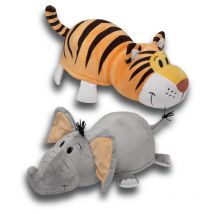 Flip a Zoo Elephant/Tiger 40cm Soft Toy 020338 (20149)