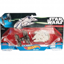 Hot Wheels Star Wars Tie Fighter VS Millennium Falcon includes Flight Navigator