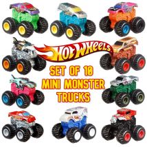 Hot Wheels Monster Trucks Series 2 Minis Set of 10 Vehicles (GBR24)