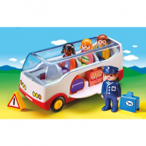 Playmobil 1.2.3 Airport Shuttle Bus & Figures