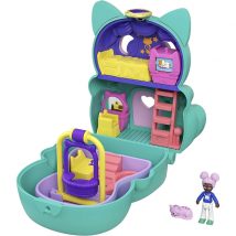 Polly Pocket Flip & Find Cat Chat Gato Compact Flip Feature & Micro Doll