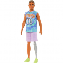 Barbie Fashionistas Doll #212 Ken with Prosthetic Leg  Los Angeles Jersey