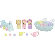 Sylvanian Families 5707 Triplets Baby Bathtime Set - Doll Playset and Vehicle