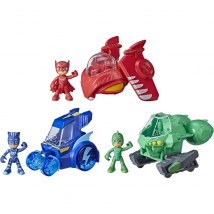 PJ Masks 3-in-1 Combiner Jet Preschool Set with 3 Vehicles and 3 Action Figures