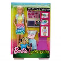 Barbie FRP05 Crayola Colour Stamp Fashions Toy Playset