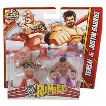 WWE Rumblers Tensai and Justin Gabriel Action Figure, 2-Pack