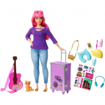 Barbie Daisy Doll and Travel Set with Kitten Luggage Guitar & Accessories