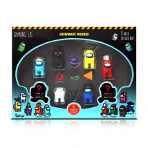 Among Us Crewmate Figures 8 Pack Deluxe Box, Official Merchandise Perfect Collectable Figure Gift (Blue)