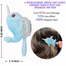 Wet Brush Kids Hair Brush Detangler & Detachable Owl Unicorn Narwhal