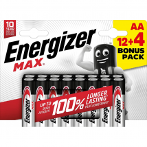 Energizer MAX Alkaline AA Batteries Pack of 16