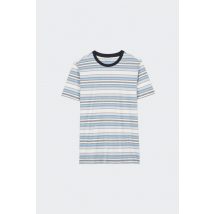 Knowledge Cotton Apparel - T-shirt manches courtes - Tee-shirt Droit Col Rond En Coton Bio - Alder pour Homme - Bleu - Taille L