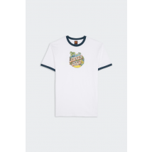 Santa Cruz - T-shirt - Aloha Dot Front Ringer pour Homme - Blanc - Taille XS