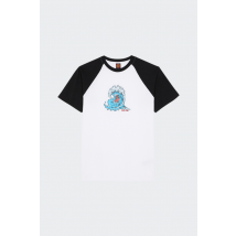 Santa Cruz - T-shirt - Screaming Wave Front Raglan pour Homme - Blanc - Taille XS