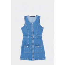 Tommy Jeans - Robe - Sl Belted Zip Dress pour Femme - Bleu - Taille XS