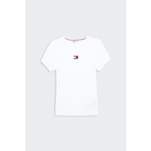Tommy Jeans - T-shirt - Tjw Slim Badge Rib T pour Femme - Blanc - Taille L