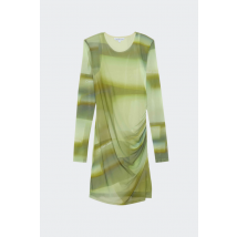 Calvin Klein Jeans - Robe - Illuminated Aop Mesh pour Femme - Vert - Taille L