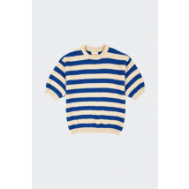 Bobo Choses - Top - Stripes Short Sleeve Knitted pour Femme - Bleu - Taille XS