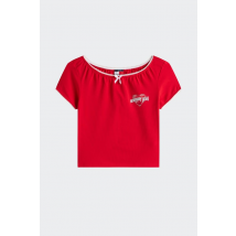 Tommy Jeans - T-shirt - Tommy Girl Baby Tee pour Femme - Rouge - Taille L