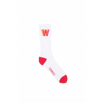 Wood Wood - Chaussettes - Con Logo pour Homme - Blanc - Taille Unique