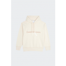 Calvin Klein Jeans - Sweat - Hoodie - Wash Monologo Hoodie pour Homme - Blanc - Taille XS
