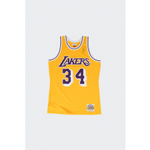 Mitchell & Ness - Débardeur - Los Angeles Lakers - Shaquille O'Neal pour Homme - Jaune - Taille XS