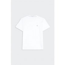 Calvin Klein Jeans - Tee-Shirt manches courtes - T-shirt - Ck Embro Badge Tee pour Homme - Blanc - Taille XS
