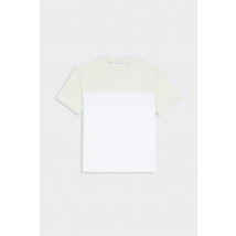Calvin Klein Jeans - Tee-Shirt manches courtes - T-shirt - Colorblock Tee pour Homme - Blanc - Taille L