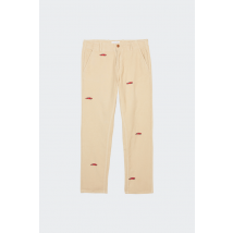 Edmmond Studios - Pantalon Droit - Pantalon En Coton Biologique - Embroidery Cord pour Homme - Beige - Taille 44
