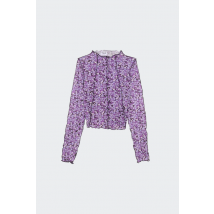 Noisy May - Top - Nmcarrie L/s High Neck Top Fwd pour Femme - Violet - Taille S