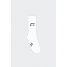 Félicie Aussi - Chaussettes - Crazy Bitch pour Femme - Blanc - Taille Unique