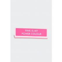 Flamingo Candles - Déco - Plaque De Bureau - Pink Is My Power Colour - Rose - Taille Unique