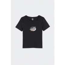 Santa Cruz - Top - Mushroom Wave Dot Splice Center T-shirt pour Femme - Noir - Taille 8