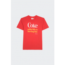 Brixton - T-shirt manches courtes - T-shirt - Brixton X Coca Cola - Having Fun pour Homme - Rouge - Taille S