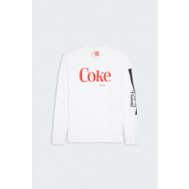 Brixton - T-shirt manches longues - T-shirt - Brixton X Coca Cola - Real Thing pour Homme - Blanc - Taille M