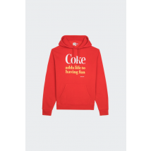 Brixton - Sweat - Hoodie - Brixton X Coca Cola - Having Fun pour Homme - Rouge - Taille S