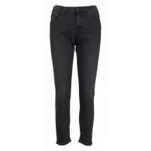 Acquaverde - Vaquero recto con 5 bolsillos - Talla 28 - Negro