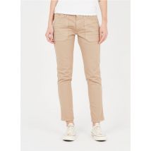 Acquaverde - Rechte jeans katoenblend - 30 Maat - Beige