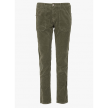 Acquaverde - Slim-fit ribbroek - 27 Maat - Kakigroen