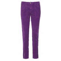 Acquaverde - Pantalón slim de pana - Talla 24 - Violeta