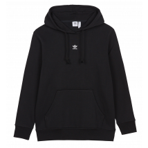 Adidas - Katoenen sweater met capuchon en geborduurd logo - 3X Maat - Zwart