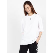 Adidas - Camiseta de algodón con cuello redondo - Talla 40 - Blanco