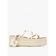 Alohas - Sandales compensées en cuir - Taille 36 - Blanc