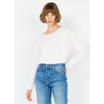 American Vintage - Camiseta de algodón holgada con cuello barco - Talla S - Blanco