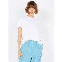 American Vintage - Katoenen t-shirt met ronde hals - M/L Maat - Wit